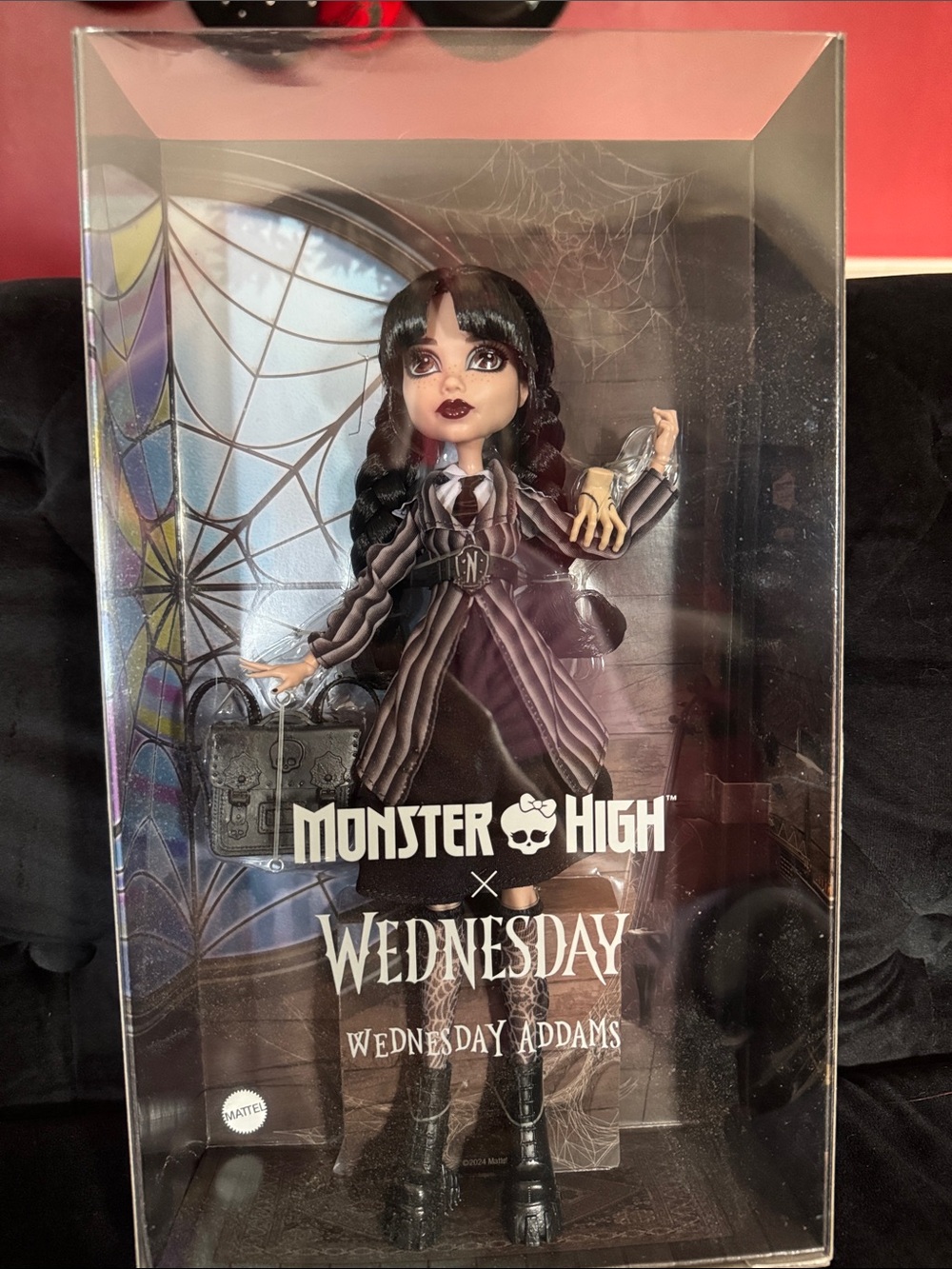 NIB-Monster High Wednesday Addams Doll - Black & Grey Ensemble